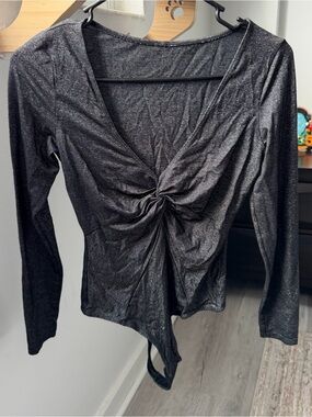 windsor silver metallic bodysuit